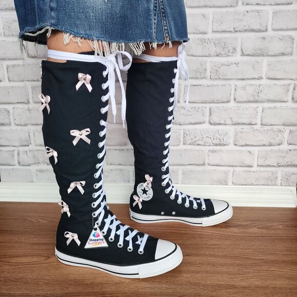 ⭐Chuck Taylor All Star XXHi Bows & Studs Knee Hi Sz 6 Men Boots Sneakers A17684C - Picture 11 of 12